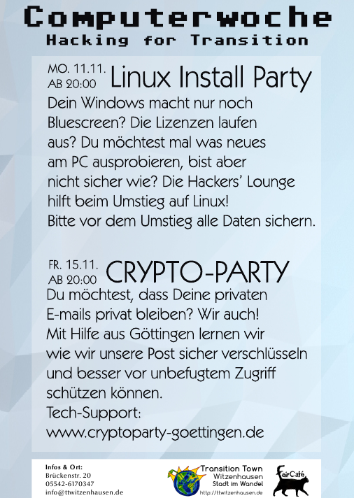 Linux Install und Crypto Party