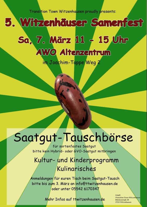 5. Witzenhäuser Samenfest – Saatgut-Tauschbörse